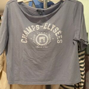 Gray Champs-Élysées Women's Crop Top